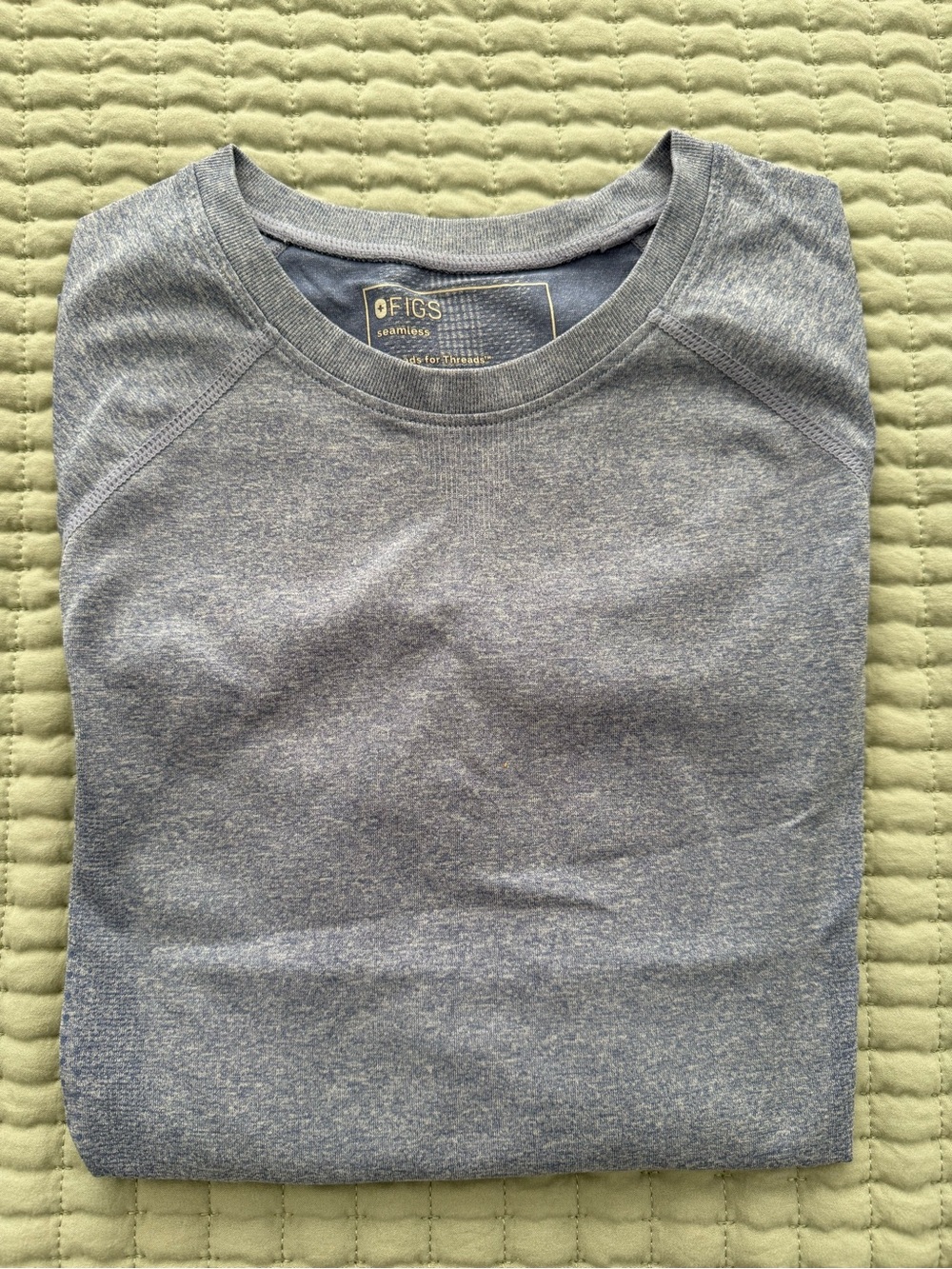FIGS salta seamless underscrub long sleeve top in heather ocean mist (retired)